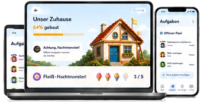 Haushelden on a laptop, tablet and smartphone