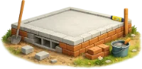 Gemauertes Fundament