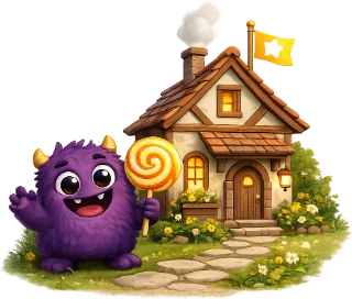 Monster vor dem Familienhaus